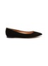 Main View - Click To Enlarge - GIANVITO ROSSI - Point Toe Suede Ballet Flats