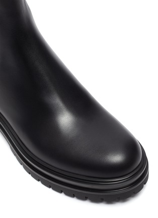 Detail View - Click To Enlarge - GIANVITO ROSSI - Platform Tread Sole Leather Chelsea Boots