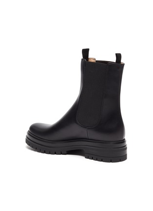  - GIANVITO ROSSI - Platform Tread Sole Leather Chelsea Boots