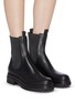 Figure View - Click To Enlarge - GIANVITO ROSSI - Platform Tread Sole Leather Chelsea Boots