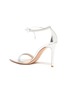  - GIANVITO ROSSI - Strass Embellished Ankle Tie Heeled Leather Sandals