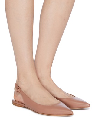 Figure View - Click To Enlarge - GIANVITO ROSSI - Anna' Slingback Leather Flats
