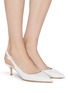 Figure View - Click To Enlarge - GIANVITO ROSSI - Anna' Slingback Leather Pumps