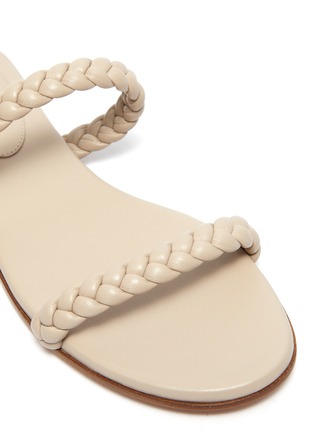 Detail View - Click To Enlarge - GIANVITO ROSSI - Braided Double Strap Sandals