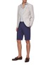 Figure View - Click To Enlarge - ISAIA - French Collar Micro Stripe Cotton Blend Shirt