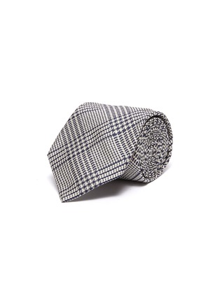 Main View - Click To Enlarge - ISAIA - Houndstooth jacquard check silk tie