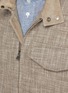  - ISAIA - Rustic Linen Effect Wool Cotton Blend Zip-up Jacket