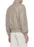 Back View - Click To Enlarge - ISAIA - Rustic Linen Effect Wool Cotton Blend Zip-up Jacket