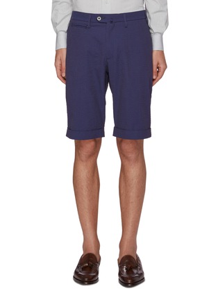 Main View - Click To Enlarge - ISAIA - Striped seersucker bermuda shorts