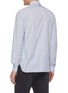 Back View - Click To Enlarge - ISAIA - Mixed Check Spread Collar Cotton Shirt