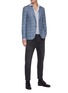 Figure View - Click To Enlarge - ISAIA - Mixed Check Spread Collar Cotton Shirt