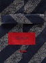 Detail View - Click To Enlarge - ISAIA - Stripe herringbone silk tie