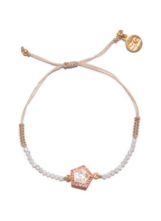 Main View - Click To Enlarge - SHANA GULATI - AMER' Diamond Pink Sapphire 18k gold vermeil Bracelet
