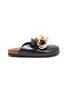 Main View - Click To Enlarge - JW ANDERSON - Chain Brooch Leather Loafer Slides