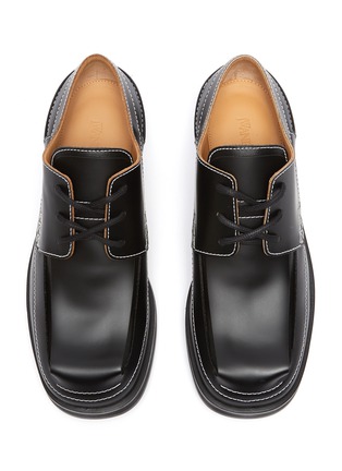 Detail View - Click To Enlarge - JW ANDERSON - Square toe folded panel leather derby shoes