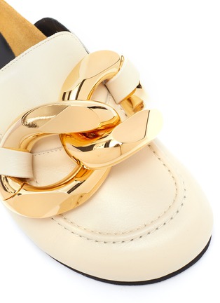 Detail View - Click To Enlarge - JW ANDERSON - Chain Brooch Leather Loafer Slides