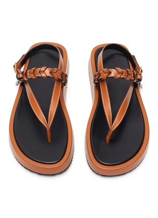 Detail View - Click To Enlarge - JW ANDERSON - Braid Strap Platform Leather Sandals