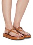 Figure View - Click To Enlarge - JW ANDERSON - Braid Strap Platform Leather Sandals