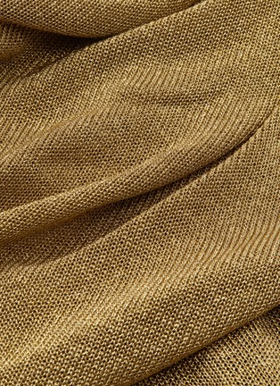 Detail View - Click To Enlarge - FENDI - Drape Collar Sleeveless Dress