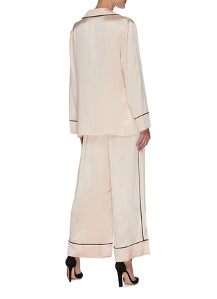 Back View - Click To Enlarge - FENDI - Contrast Trim Silk Pyjama Set