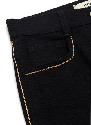  - FENDI - Topstitch Detail Crop Denim Skinny Jeans