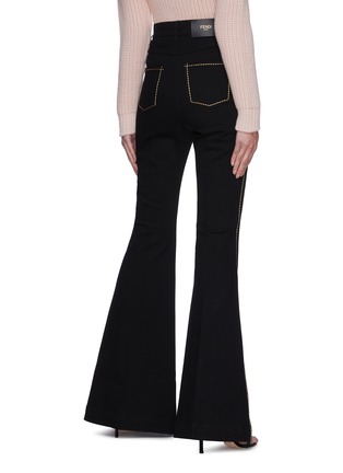 Back View - Click To Enlarge - FENDI - Boot leg jeans