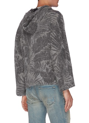 Back View - Click To Enlarge - SAINT LAURENT - Palm print bell sleeve cardigan