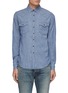 Main View - Click To Enlarge - SAINT LAURENT - Classic fit cotton-linen blend shirt
