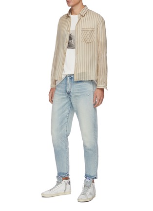 Figure View - Click To Enlarge - SAINT LAURENT - Faded wash carrot jeans