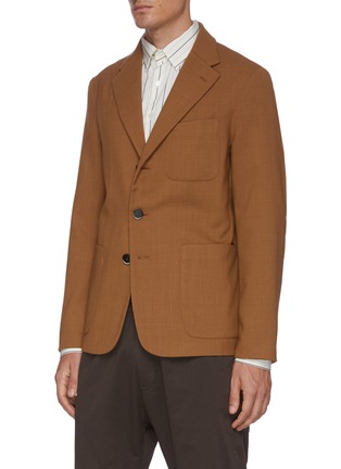 Front View - Click To Enlarge - BARENA - 'TORCEO TEMPORE' Wool Blend Blazer