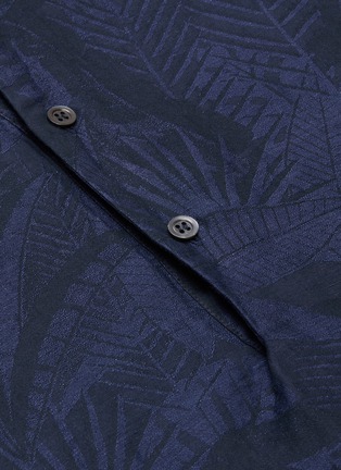  - BARENA - 'Mola Mismas' palm leaf jacquard half button shirt