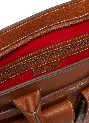 Detail View - Click To Enlarge - MARK CROSS - Reid Brief' tumbled grain leather briefcase