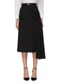 Main View - Click To Enlarge - PRADA - Belted asymmetric side drape skirt