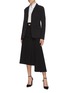 Figure View - Click To Enlarge - PRADA - Belted asymmetric side drape skirt