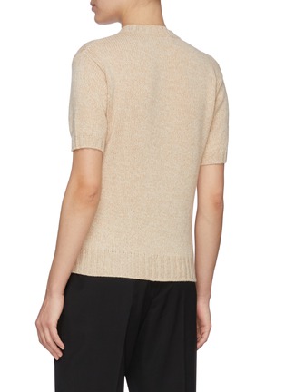 Back View - Click To Enlarge - PRADA - Short Sleeve Cashmere Wool Sweater