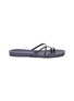 Main View - Click To Enlarge - PEDRO GARCIA  - Gatty' crystal strap laminated leather sandals
