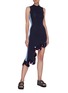 Figure View - Click To Enlarge - PH5 - MAYA' Sequin Trim Curvy Hem Side Panel Dress