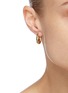 Figure View - Click To Enlarge - JOANNA LAURA CONSTANTINE - Pearl embellished gold plated wave hoop earrings