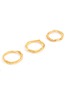 Detail View - Click To Enlarge - JOANNA LAURA CONSTANTINE - Gold plated wave ring set