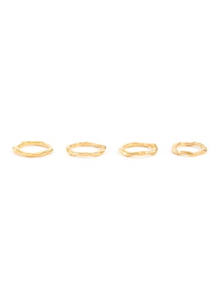 Main View - Click To Enlarge - JOANNA LAURA CONSTANTINE - Gold plated wave ring set