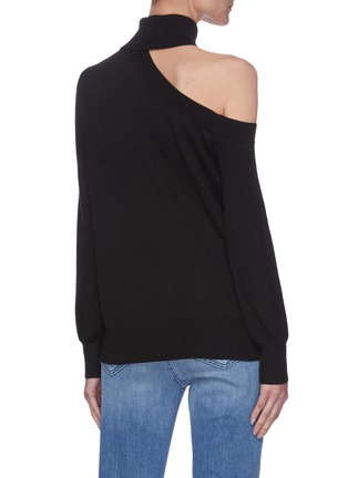 Back View - Click To Enlarge - L'AGENCE - Easton' Cut-out Shoulder Sweater