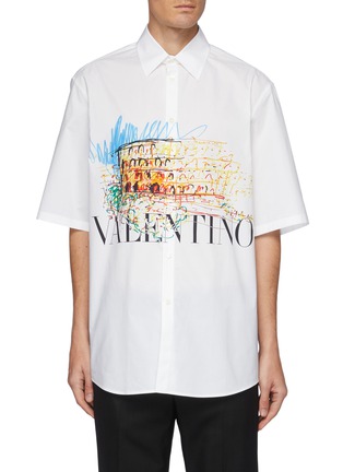 Main View - Click To Enlarge - VALENTINO GARAVANI - St. Colosseo Singolo graphic print short sleeve shirt