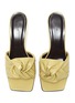 Detail View - Click To Enlarge - BY FAR - 'Lana' Square Toe Knot Band Leather Heel Sandals