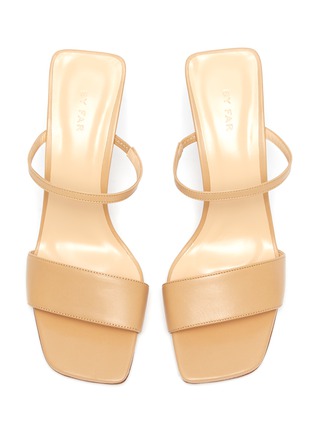 Detail View - Click To Enlarge - BY FAR - 'Nayla' Square Toe Double Band Leather Heel Sandals