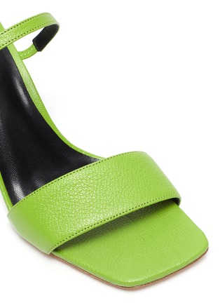 Detail View - Click To Enlarge - BY FAR - 'Nayla' Square Toe Double Band Leather Heel Sandals
