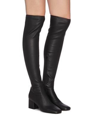 Figure View - Click To Enlarge - BY FAR - 'Carlos 42' Block Heel Leather Thigh High Boots