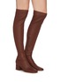 Figure View - Click To Enlarge - BY FAR - 'Carlos 42' Block Heel Leather Thigh High Boots