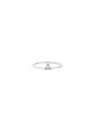 Main View - Click To Enlarge - SARAH & SEBASTIAN - 'Deco' diamond triangle 10k white gold ring