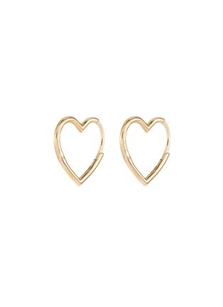 Main View - Click To Enlarge - SARAH & SEBASTIAN - 10k gold heart hoop earrings