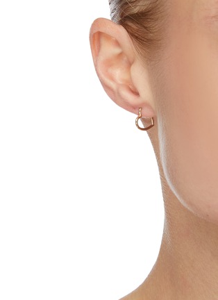 Figure View - Click To Enlarge - SARAH & SEBASTIAN - 10k gold heart hoop earrings